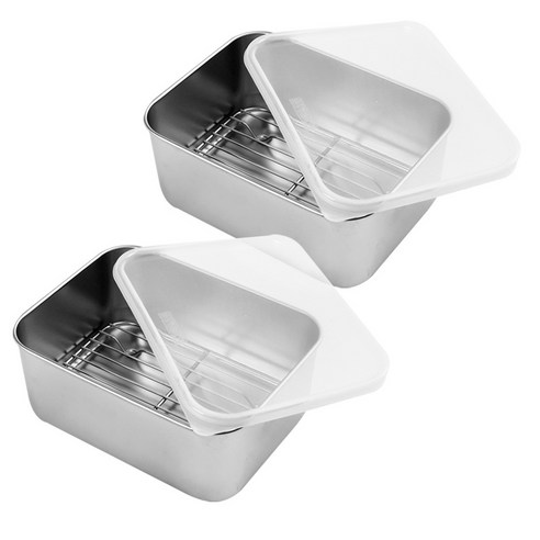 키친구 304 스텐밧드, 16.1 x 12...., 사각트레이 + 와이..., 2개