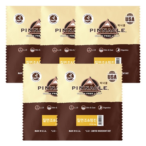 피너클 3개월 이상 강아지 건식사료, 칠면조, 40g, 5개