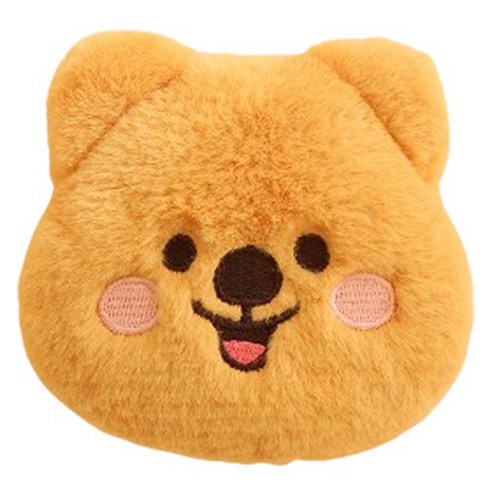 모찌타운 포켓형 키키쿼카 얼굴 핫팩인형 키키 브라운10cm, 1개
