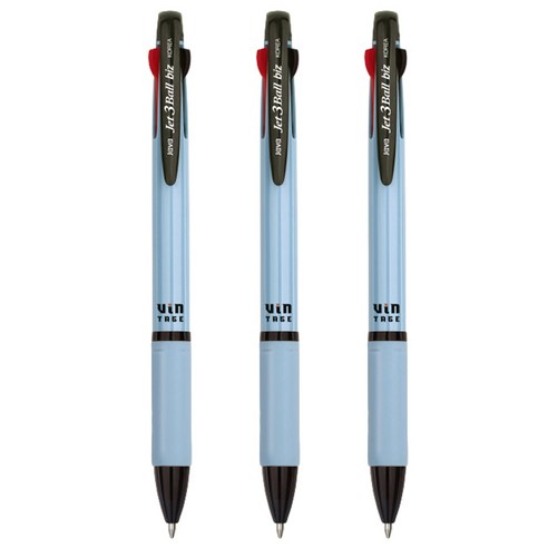 자바펜 제트 3볼 biz 빈티지 펜 0.7mm, 블루, 3개