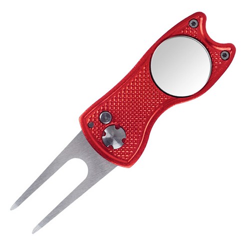 씨티컴퍼니 원터치 디봇 골프 그린보수기, Red, 1개