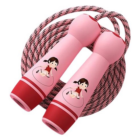 NEWNO 파스텔캐릭터 줄넘기, 레드핑크, 1개