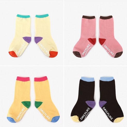 아이 발에 행복을 더하는 컬러 블록 삭스!