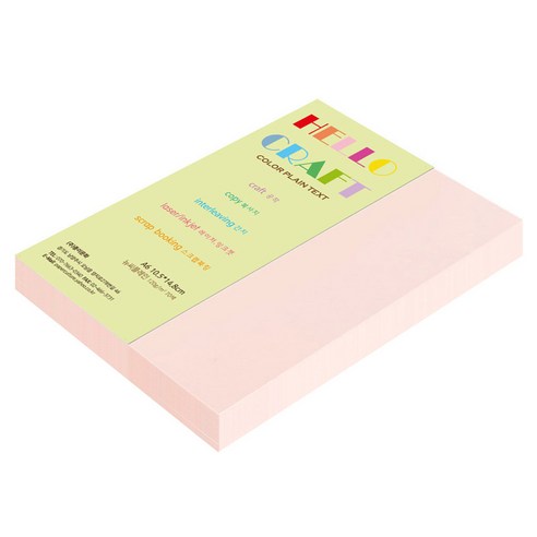 종이문화 뉴씨플레인 얇은 양면색상지 120g No 08 연분홍색, 132개