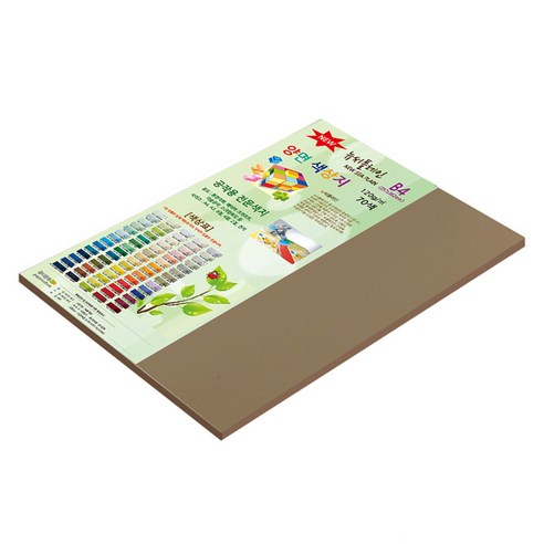 종이문화 뉴씨플레인 얇은 양면 색상지 B4 No 58 금발색 120g, 33개