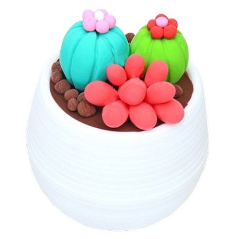 귀여운 미니미 선인장 클레이 지점토 화분 만들기 세트 300g, 1, 1세트