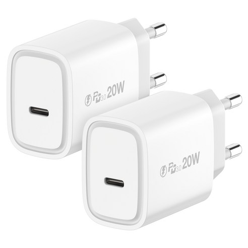 아이히트코리아 PD C타입 1포트 초고속 충전기 20W, 화이트, 2개