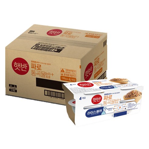 햇반 라이스플랜 파로 통곡물밥, 190g, 24개