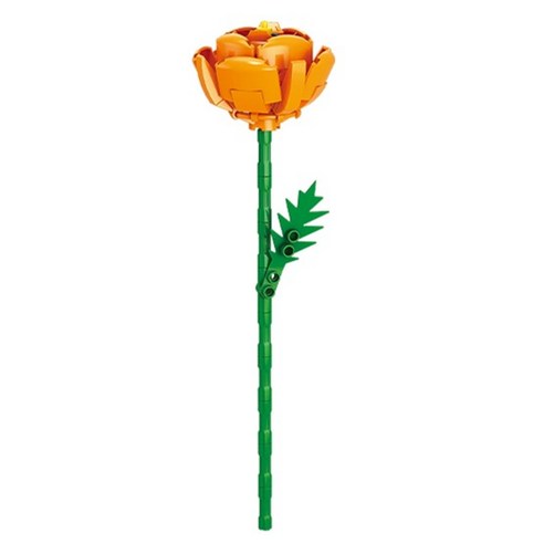 데일리조이 인테리어소품 꽃한송이 레고호환블럭, 라넌큘러스, 1개