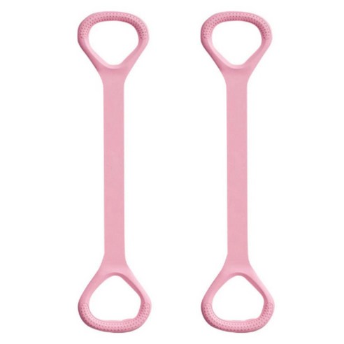 오코로 고탄력 요가 필라테스 스트레칭 밴드, 핑크, 2개, 38cm