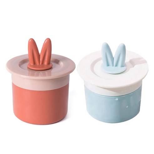 모나코올리브 라파스텔 레빗 세안 거품기 2종 세트, 1세트, 스카이, 레드