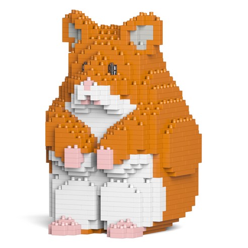 JEKCA 웅크린 햄스터 동물 블럭 브라운 대형 M, 혼합색상, 1개
