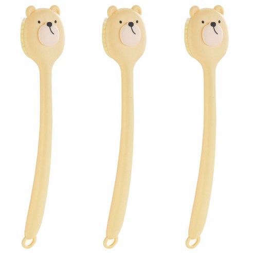 알로데 베어 바디 브러쉬, 옐로우, 3개, 1개입