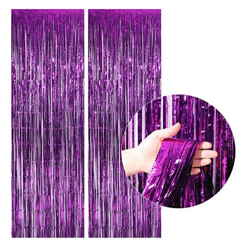 피앤비유니티 파티커튼 3m 2p, 08 유광 보라, 1개