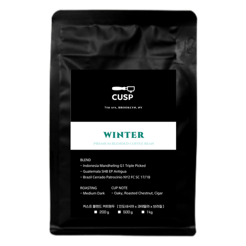 커스프 윈터 블렌드 커피원두, 1kg, 1개, 프렌치프레스