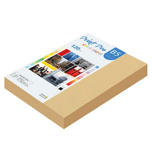 종이문화 프린트프로 칼라복사지 120g No 04 버프 220p, B5, 1개