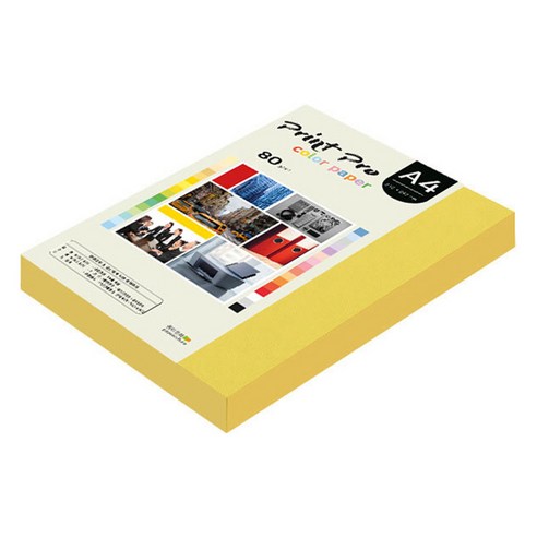 종이문화 프린트프로 칼라복사지 No 06 딥옐로우, A4, 250개