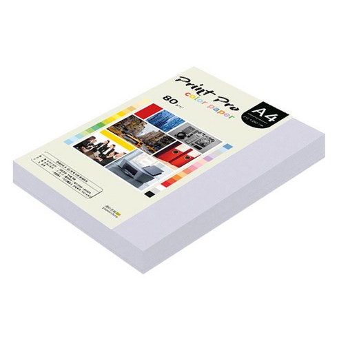 종이문화 프린트프로 칼라복사지 No 20 라일락, A4, 250개