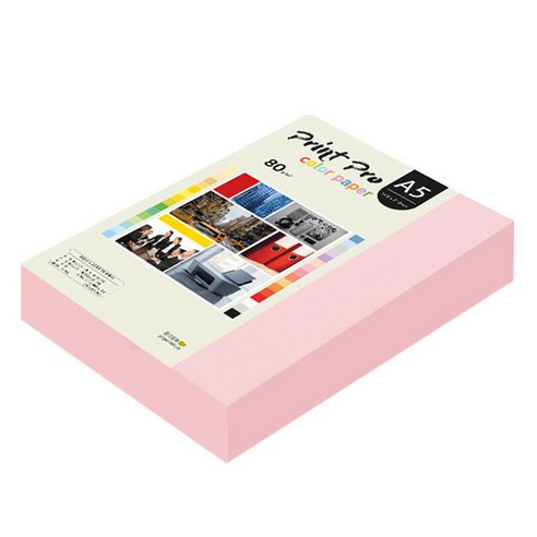 종이문화 프린트프로 칼라복사지 No 23 코스모스핑크, A5, 500개