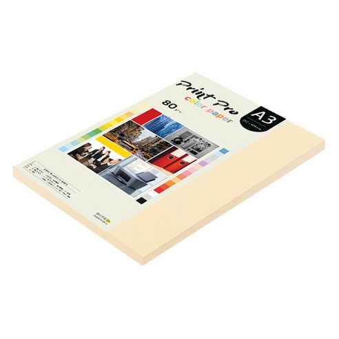 종이문화 프린트프로 칼라복사지 80g No 02 아이보리, A3, 125매입