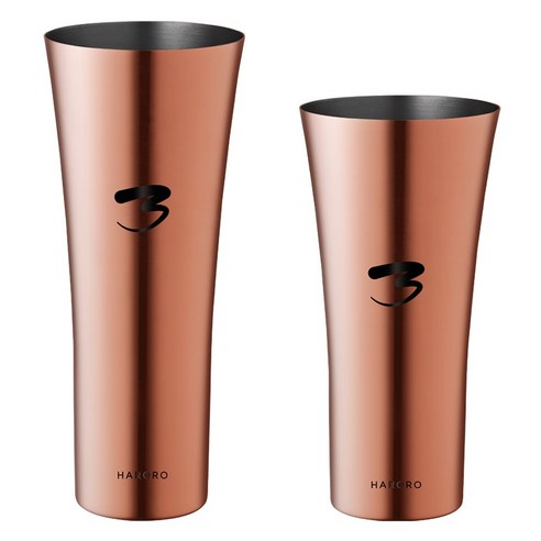하로로 야마노 로즈 스텐304 플레인컵 380ml + 460ml 세트, 1세트