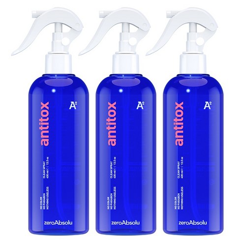 안티톡스 클린 스프레이 대용량 소독제, 3개, 400ml