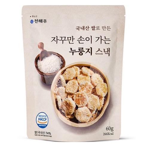 천해무 누룽지 스낵, 60g, 6개 - 누룽지 | 쿠팡