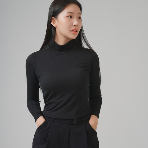 페리힐즈 여성용 히트업 브라캡 내장 기모 노브라티 골프 이너웨어 목폴라