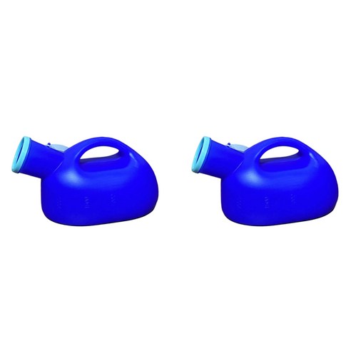 남성용 휴대용 캠핑 차박 여행 간병 간이 소변기 2000ml 2p, 블루