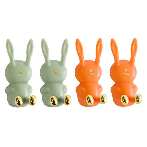 모나코올리브 래빗 다용도 걸이 2종 세트, 민트 + 오렌지, 2세트