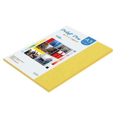 종이문화 프린트 프로 칼라복사지 No 06 딥옐로우 120g, A3, 40개