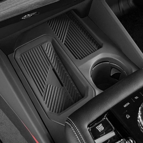 카에버 컵홀더 충전 하이그로시 먼지방지 패드 커버, 클래식 블랙, BMW 5시리즈 g60 2024년~