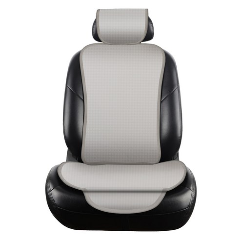 지엠지모터스 자동차 시트 보호 차량용 퀼팅 가죽 타공시트 커버 타공 1인시트, 코튼베이지, 1개