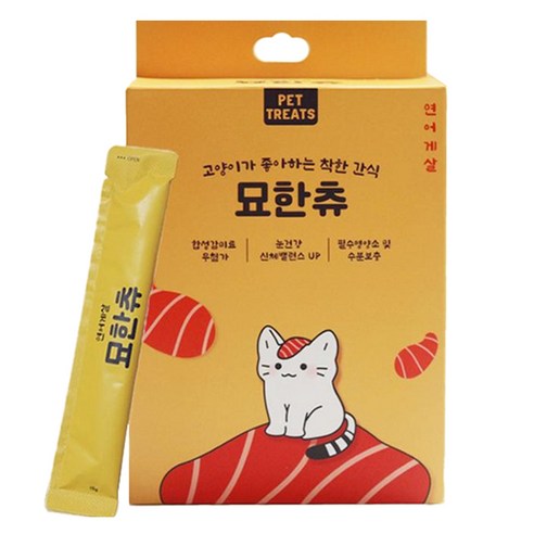 펫트리츠 고양이 묘한츄 대용량 간식 30p, 1개, 450g, 연어게살