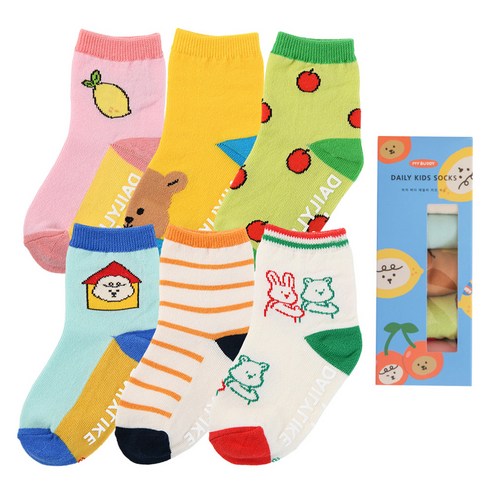 우리 아이 발에 행복을 신겨주세요: 데일리라이크 아동용 마이 버디 삭스