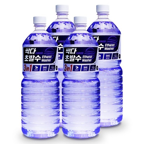 필터포유 싹다 3 in 1 초 발수 코팅 에탄올 워셔액, 4개, 1.8L