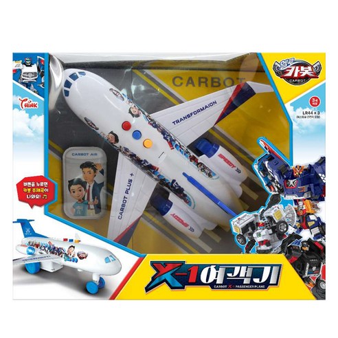 씽크토이 헬로카봇 X-1 여객기 완구, 혼합색상, 1개