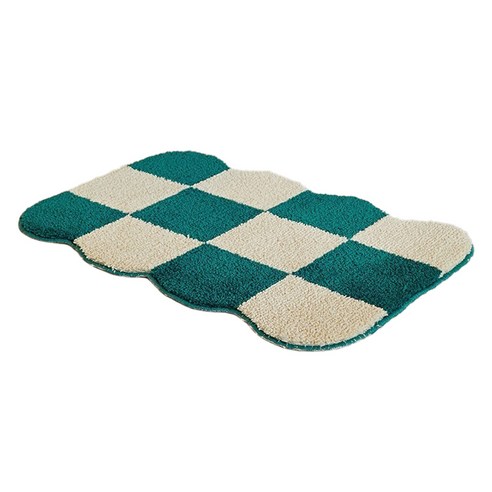 몬드스팟 체커보드 미끄럼방지 흡수 욕실 발매트 40 x 60 cm RB20825, 체커보드그린, 1개