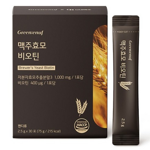 그린이너프 맥주효모 비오틴 건강환 30p, 75g, 1개