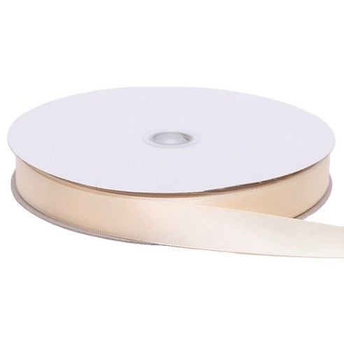 조이파티 공단 리본끈 20mm, 아이보리, 1개, 91m