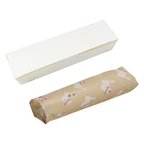 아이엔피 김밥 도시락 50p + 식품 포장지 50p 세트, 화이트(도시락), 고양이(포장지), 1세트
