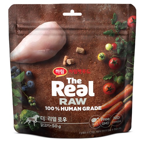 하림펫푸드 더리얼 퍼피 로우 건조사료, 닭, 50g, 1개