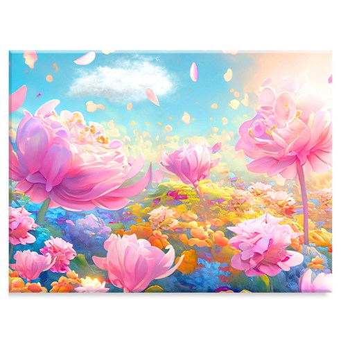 엔픽아트 캔버스형 보석십자수 40 x 50 cm MK095, MK095 황금빛 꽃, 1세트