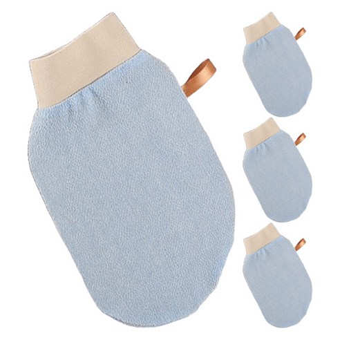 루미에도르 목욕 샤워타올 때밀이 장갑 23cm, 블루, 4개, 1개입