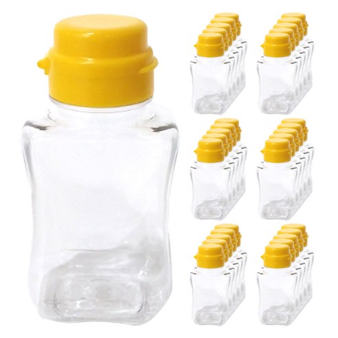 대경 호리직사각 페트병 + 노랑캡 세트, 50개, 100ml