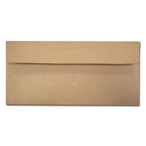 문구마을 크라프트 자켓 엽서봉투 A4 105 x 220 mm, 브라운, 100개