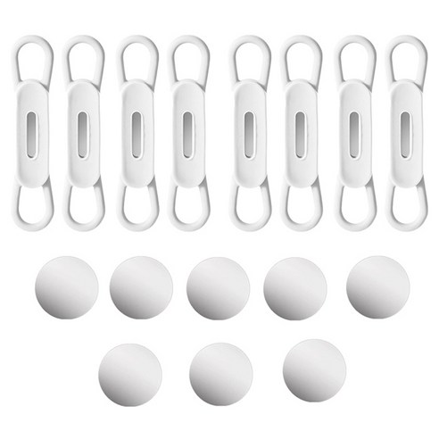 마다꾸미 실리콘 자석 마그네틱 펜 현관 키 홀더 + 자석스티커 세트, 화이트(펜 홀더), 8세트