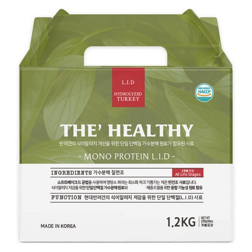 이수펫 전연령용 강아지 더헬씨 모노프로틴 LID 소프트사료, 1.2kg, 1개, 칠면조