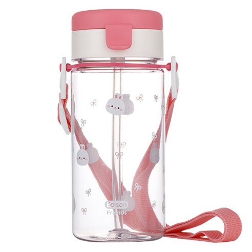 에디슨 유아용 프렌즈 흘림방지 에코젠 빨대컵 350ml, 1개, 흰토끼 래니