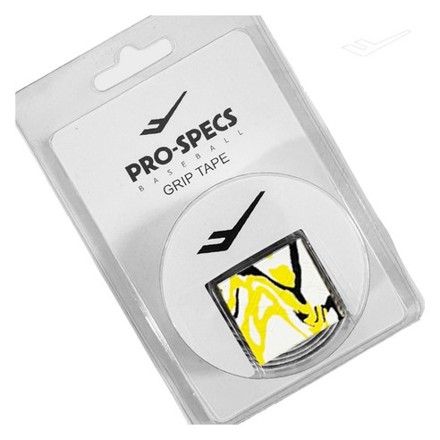 프로스펙스 PRO 야구 배트그립 미끄럼방지 테이프 LGPSACC, 옐로우 + 블랙, 1개